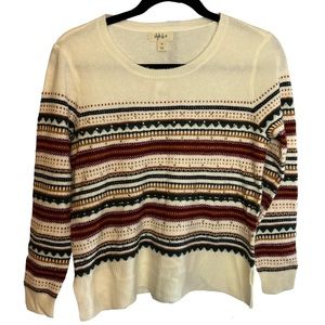 Style & Co Ivory Beaded Long Sleeve Sweater, size PS NWT